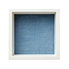 Poster - Textured Blue Background in a White Frame for Art and Design Projects Transparent background or png