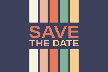Poster - Save the date banner vintage style design concept