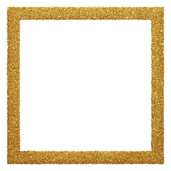 Poster - Elegant Gold Glitter Frame Perfect for Weddings, Celebrations, Awards, and Event Invitations with Sophisticated Touch Transparent background or png