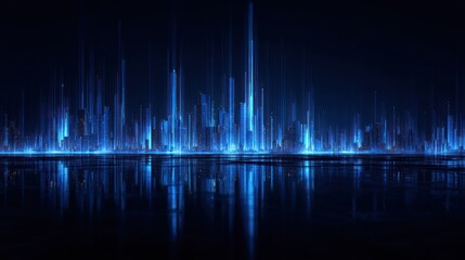 Poster - Futuristic city at night