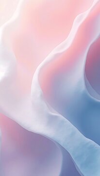 Smooth pastel waves of pink and blue create an abstract texture background with a soft and modern aesthetic