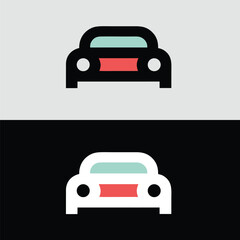 Poster - A modern car illustration with abstract geometric design, representing transportation and automotive style
