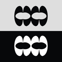 Poster - An abstract geometric pattern with black and white shapes creating an optical illusion