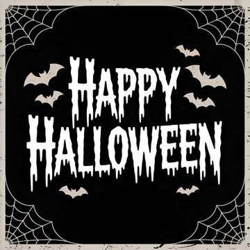 Happy Halloween Lettering Banner Design.