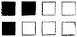 © Nazmul - Set of Black Sketchy Pencil-Drawn Frame Outlines – Grungy Doodle Squares  for Artsy Design Use