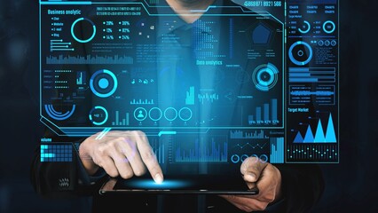 Poster - Data analytics and big data strategy for real-time analytics, predictive data modeling, business intelligence analytics, and data-driven decision-making in modern digital businesses. Thunk