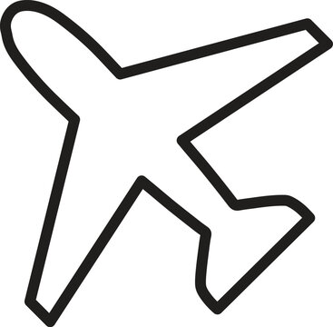 Airplane mood aeroplane icon aerodrome plane air vector aviation silhouette take off outline flight.
