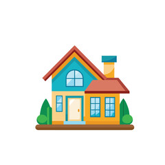 Aufkleber - Simple house silhouette icon a clean architectural symbol isolated on white background