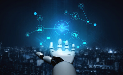 Poster - AI powers intelligent networks by linking data, enhancing real-time analytics, securing communication, and improving system efficiency and automation. Vouch