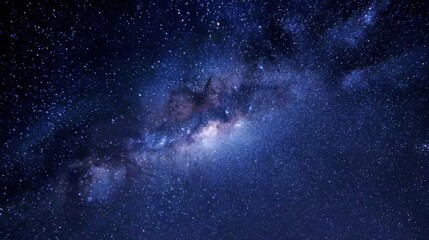 Wall Mural - Stunning view of a starry night sky filled with countless stars and a vibrant galaxy, showcasing the beauty of the universe and the vastness of outer space