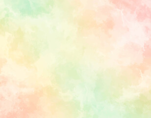 Wall Mural - soft pastel watercolor abstract art. light mint peach watercolor texture. dreamy colorful cloud back