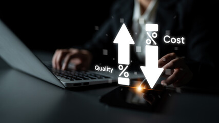 Poster - Digital transformation cuts costs through process optimization, resource efficiency, and financial savings for long-term business success. Latch