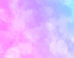 Wall Mural - vibrant pink blue watercolor texture. bright gradient abstract background. soft cloudy pink blue pai