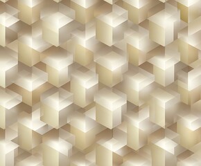 Poster - Abstract golden geometric shapes pattern design