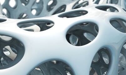 Aufkleber - Abstract perforated glossy smooth surface structure