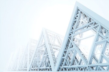 Poster - Abstract triangles in soft bright light