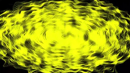 Aufkleber - abstract  gold polygon moving wave  blur effect .Yellow digital posterization background of spots are twisted in a spiral. Illustration