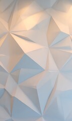 Poster - Abstract white polygonal surface with light