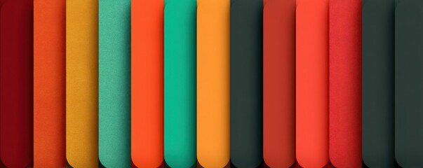 Poster - Vertical abstract color gradient rectangles on black background