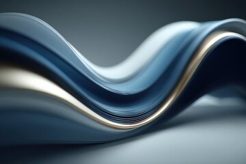 Poster - Abstract metallic wave design with a dynamic and futuristic appearance
