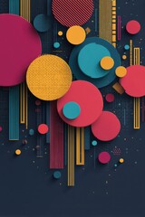 Poster - Abstract design showcasing colorful geometric shapes and elegant patterns