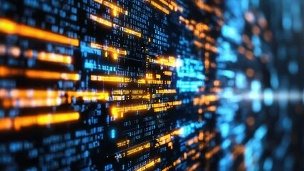 Poster - A close-up shot of a computer screen displaying a large amount of numbers