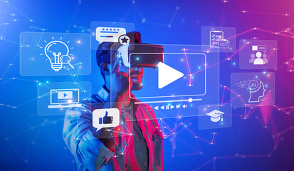 Poster - Discover the intersection of video content marketing and artificial intelligence in a virtual reality space, shaping the future of digital engagement and user experience. XDMCP