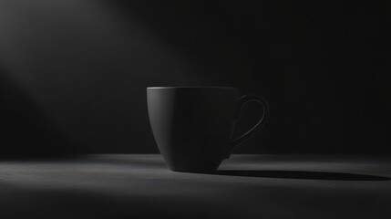 Poster - Dark  still life of a single mug.
