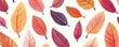 © BondGraphics - Falling Autumn Leaves Warm Hues Pattern, Leaf Design, Autumn Colors Autumn, illustration