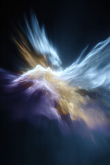 Poster - Abstract, ethereal cloudscape with light and shadow. Evokes dreams, spirituality, and the vastness of space. Perfect for backgrounds, designs, and concepts.
