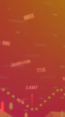 Poster - Animation of multiple graphs with changing numbers against abstract background