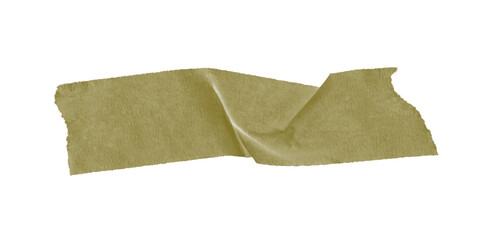 Poster - A solid olive green shape against a black background in a simple abstract composition