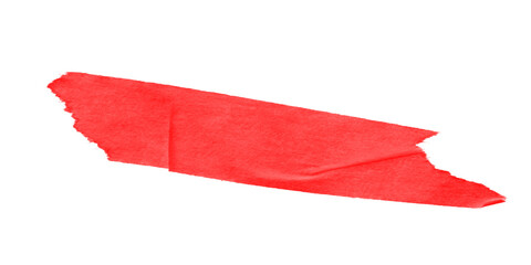 Poster - A red irregular shape on a black background with blurred edges and an elongated form visible here