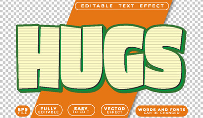 Poster -  Warm Hugs Love Affection Comfort Emotion Editable Vector Text File