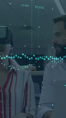 Poster - In school, colleagues collaborating using animation for virtual reality data visualization