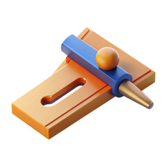 Leinwandbilder - Stylized drafting tool high quality 3d rendered illustration isolated on background precise and playful visuals