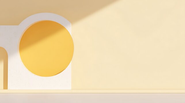 Abstract sunny shapes and simple design