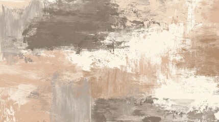 Fototapete - Neutral toned brushstrokes blending dynamically, generating textured abstract painting surface with artistic depth for graphic design backgrounds