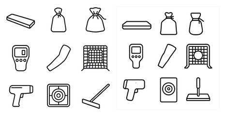 Leinwandbilder - Collection of sports equipment and tools. The image is a collection of various sports equipment and tools, including a baseball bat, a hockey stick, a baseball glove, a tennis racket, a golf club