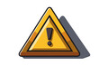 © Aminul - a vibrant yellow triangular warning sign with a black exclamation mark and dark shadow isolated on white background.