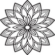 © Rita - Elegant black and white mandala design decorative floral pattern for spiritual meditation