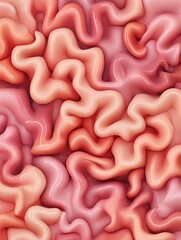 Aufkleber - Pink fluid abstract forms background texture