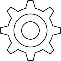 Poster - Detailed line art illustration of a mechanical gear with a hand drawn pencil overlay