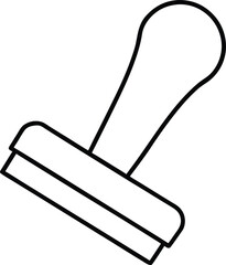 Poster - Angled rubber stamp with approved check mark graphic