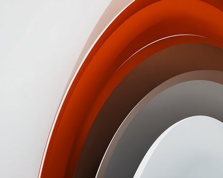 Abstract curved layers with colorful shades
