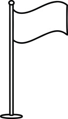 Poster - Simple graphic of a flag on a pole used as a location marker