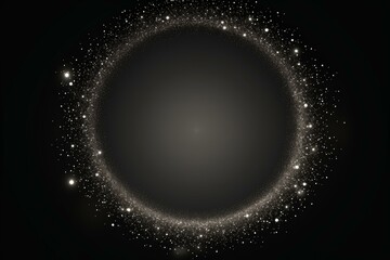 Poster - Abstract background featuring glittering particles swirling to form a radiant circle, creating a sense of magic and wonder
