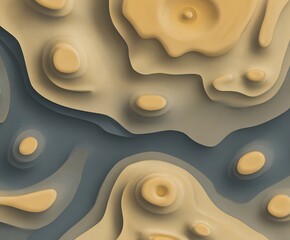Aufkleber - Abstract layered topographic map design illustration