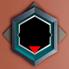 Poster - A captivating geometric arrangement with hexagonal and triangular forms against a textured background