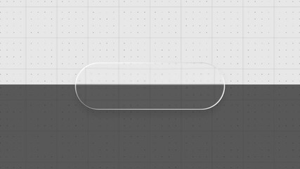 Poster - Liquid glass template animation showing a translucent horizontal bar moving across a grid, changing content.